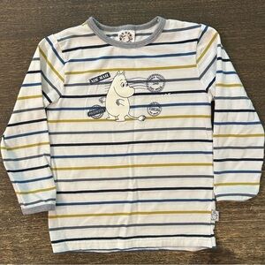 Moomin 70 Post Office Air Mail Stripe Toddler Long Sleeve Tshirt 4T Finland